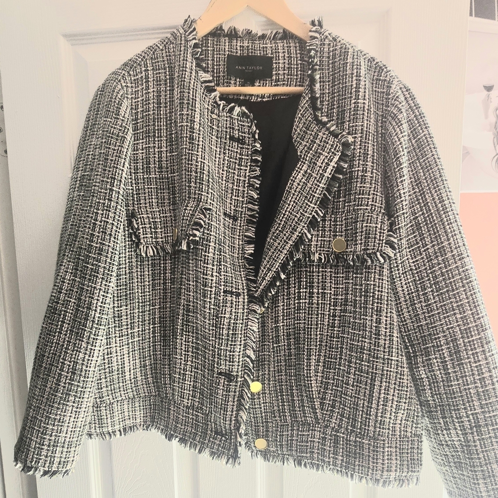 Ann Taylor Multicolor Tweed Jacket